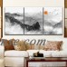 wall26 3 Panel Canvas Wall Art - Landscape of Mountains in the Mist in Black and White - Giclee Print Gallery Wrap Modern Home Decor Ready to Hang - 16"x24" x 3 Panels   